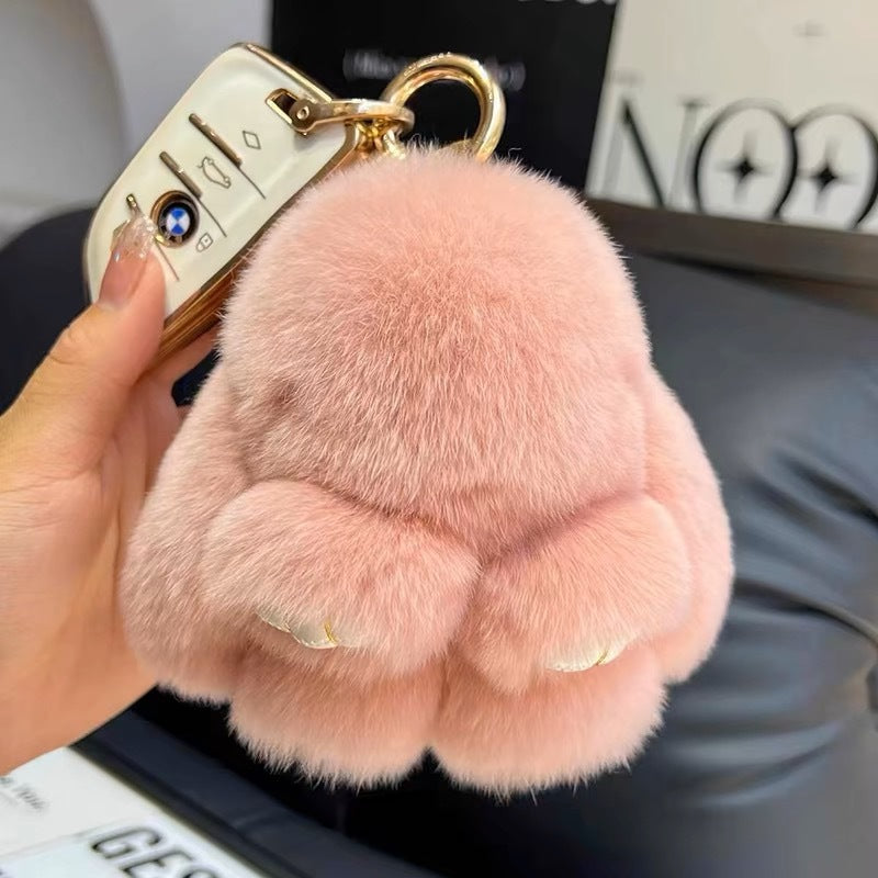 Cute Rabbit Fur Keychain