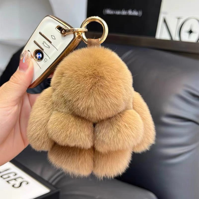 Cute Rabbit Fur Keychain