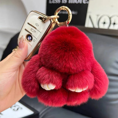 Cute Rabbit Fur Keychain