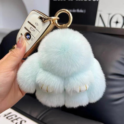 Cute Rabbit Fur Keychain