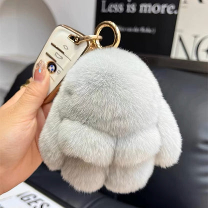 Cute Rabbit Fur Keychain