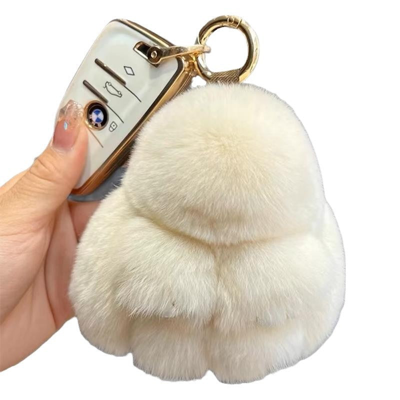 Cute Rabbit Fur Keychain