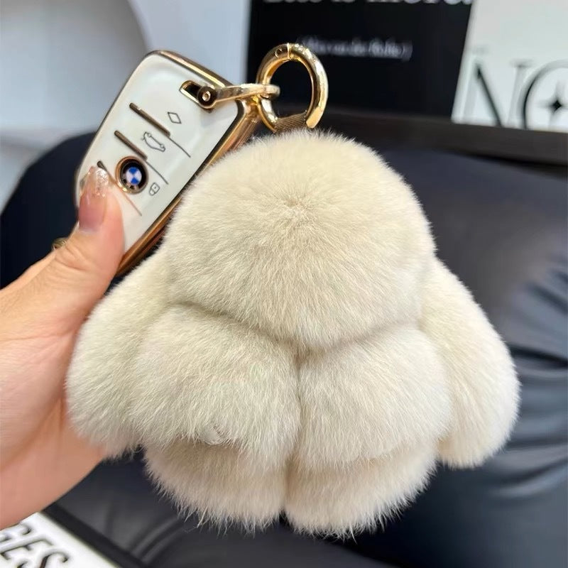 Cute Rabbit Fur Keychain