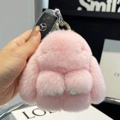 Cute Rabbit Plush Keychain Car Accessory Bag Charm