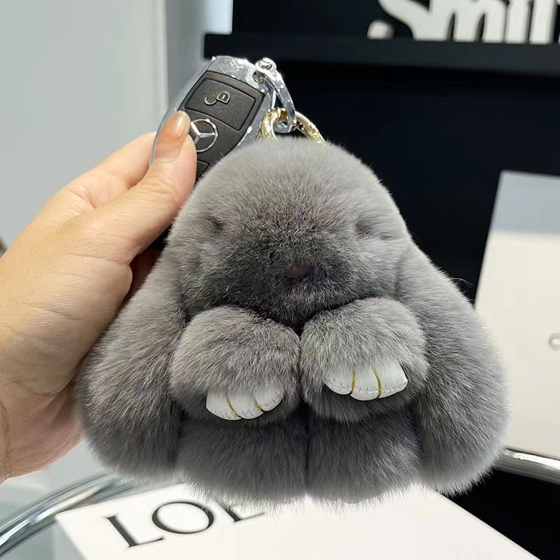 Cute Rabbit Plush Keychain Car Accessory Bag Charm