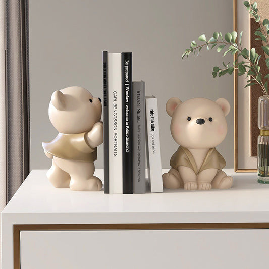 Cute Rabbit Resin Bookend