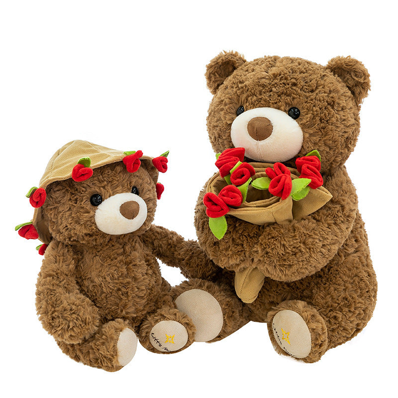 Cute Rose Bear Plush Toy Bouquet