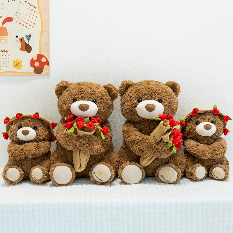 Cute Rose Bear Plush Toy Bouquet