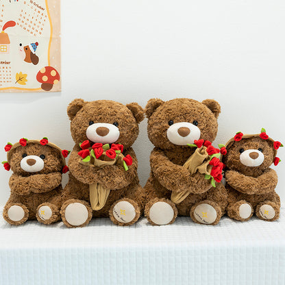 Cute Rose Bear Plush Toy Bouquet