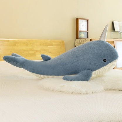 Cute Shark and Whale Plush Toy Pillow