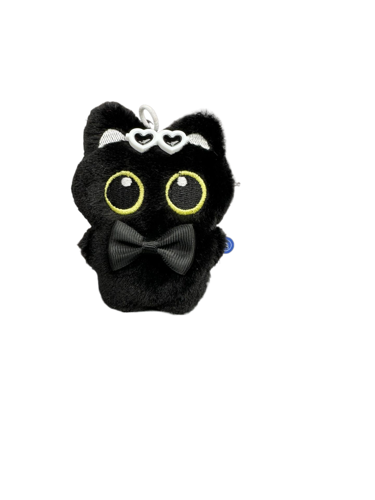 Cute Squeaking Black Cat Plush Doll Keychain Pendant