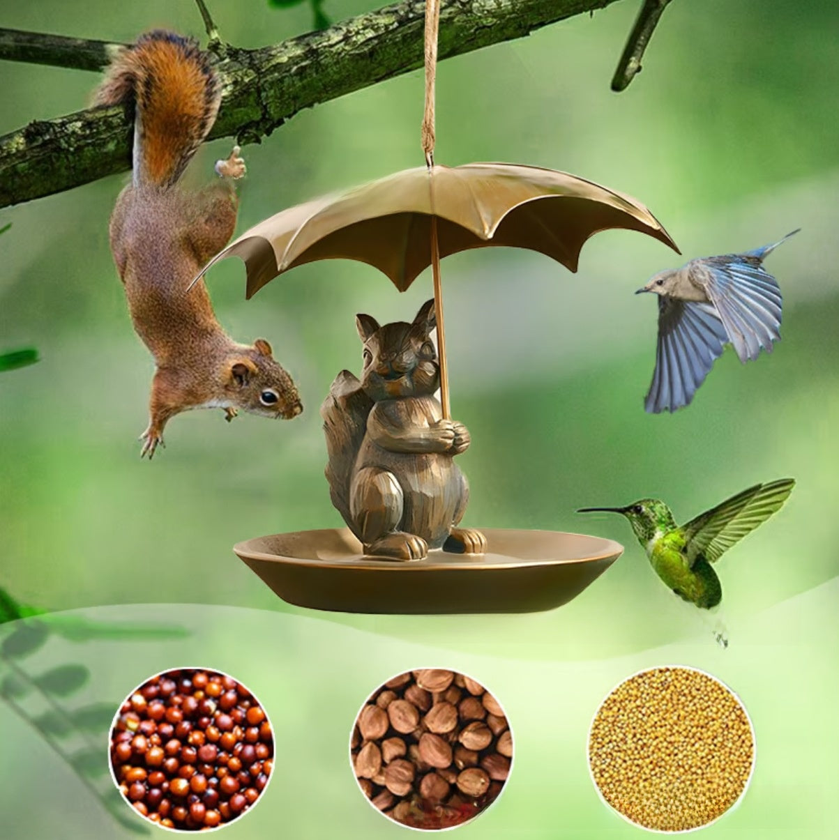 Cute Squirrel Bird Feeder