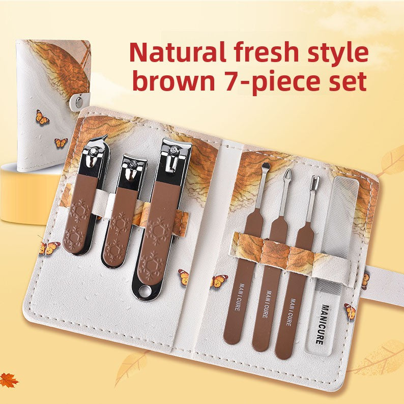 Cute Stainless Steel 7-Piece Nail Clipper Set