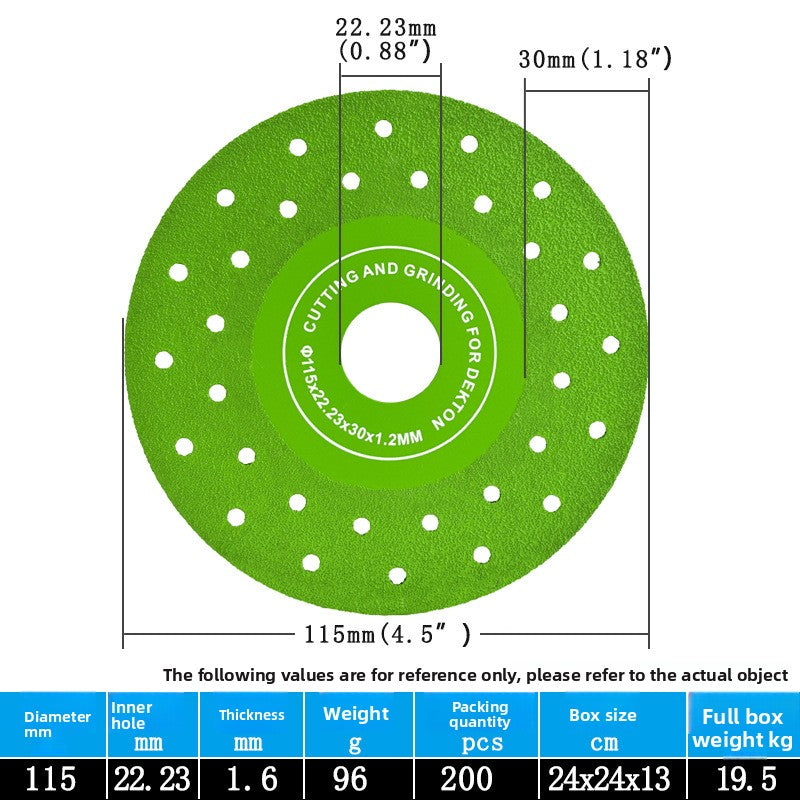 Cutting piece hole diamond saw blade