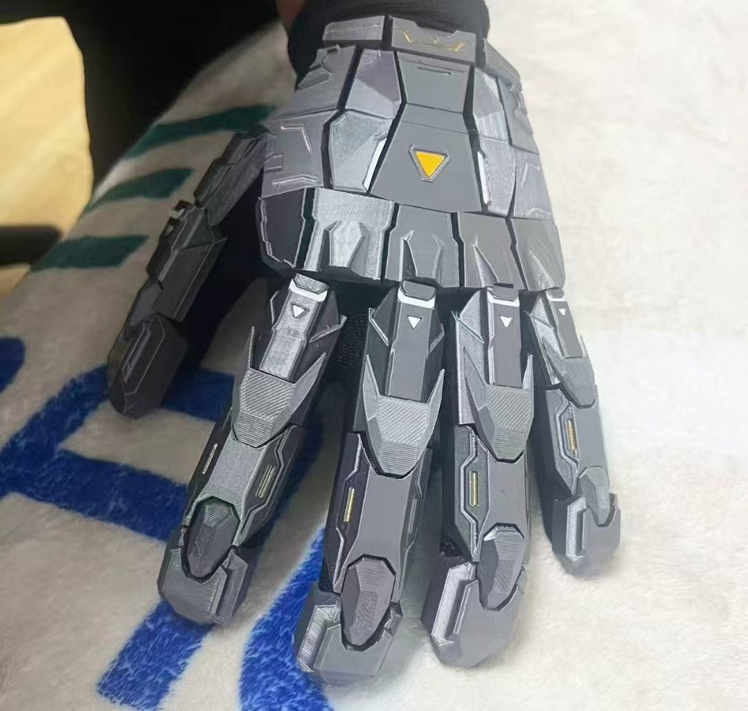 Cyberpunk Mecha Exoskeleton Gloves for Men