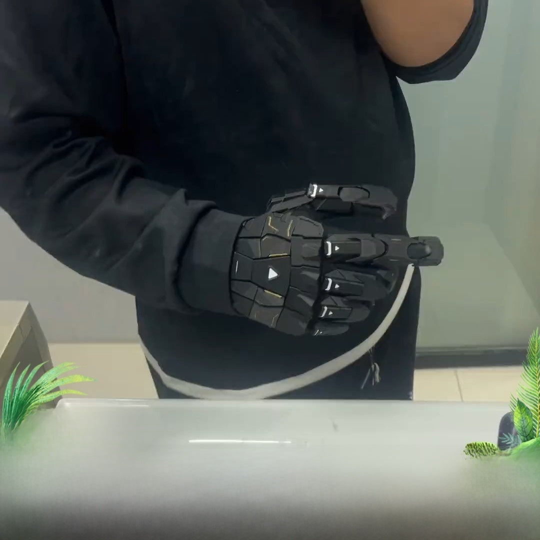 Cyberpunk Mecha Exoskeleton Gloves