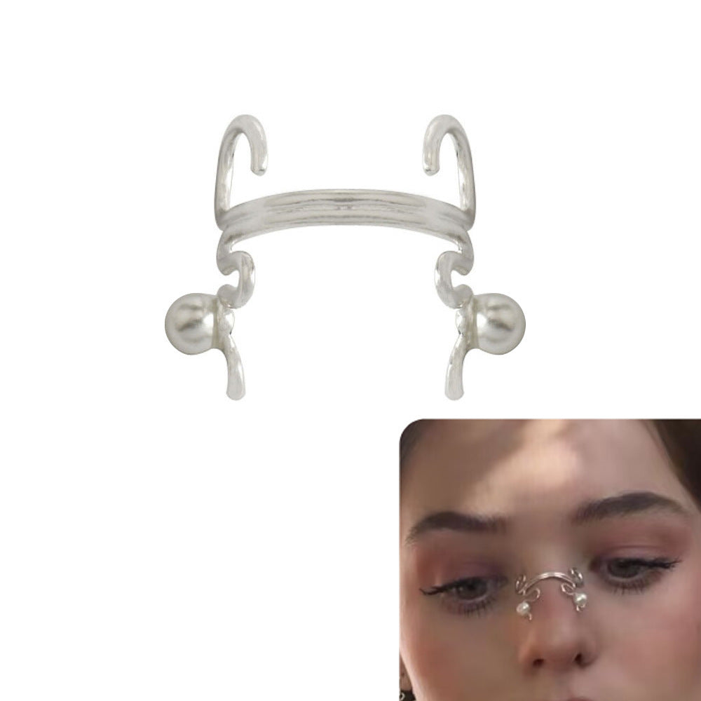 Cyberpunk Mechanical Style Facial Jewelry Set