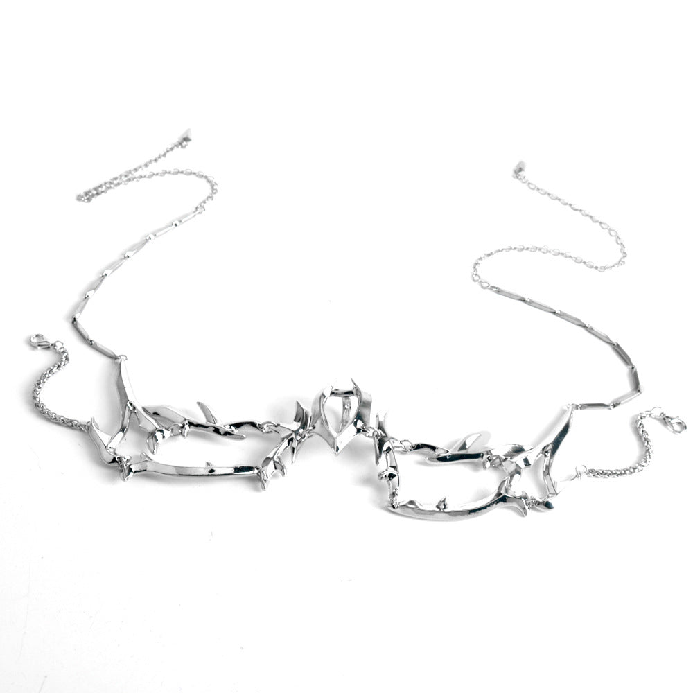 Cyberpunk Mechanical Style Facial Jewelry Set