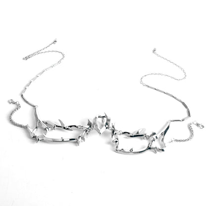 Cyberpunk Mechanical Style Facial Jewelry Set