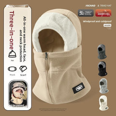 Zipper cycling hat khaki