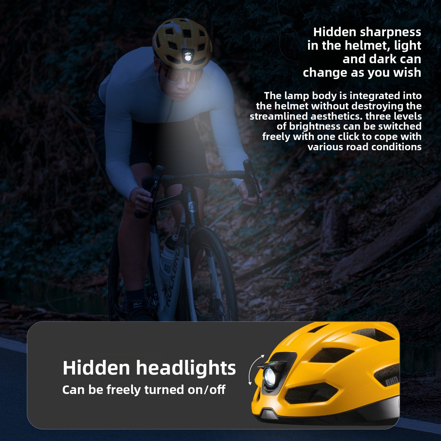 Cycling Helmet with Integrated Lights