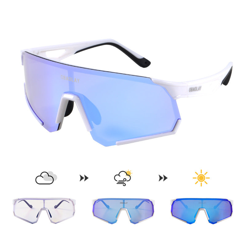 Cycling Sports Sunglasses with Color Changing Lenses