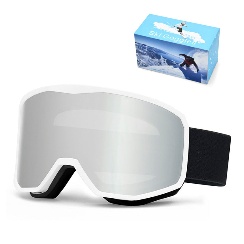 Cylindrical magnetic high-definition skiing goggles