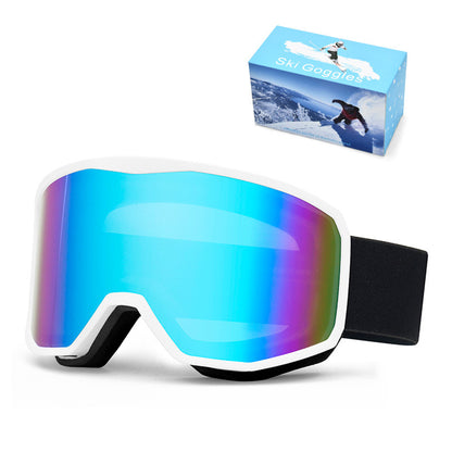 Cylindrical magnetic high-definition skiing goggles