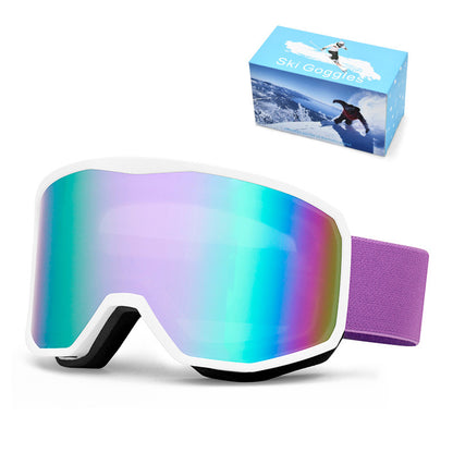 Cylindrical magnetic high-definition skiing goggles