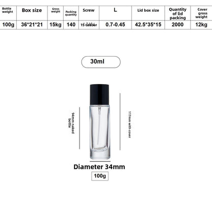 Cylindrical perfume bottle