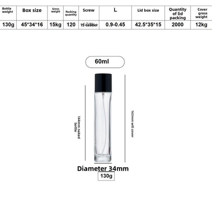 Cylindrical perfume bottle