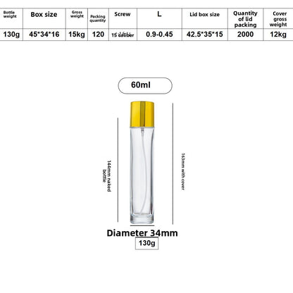 Cylindrical perfume bottle