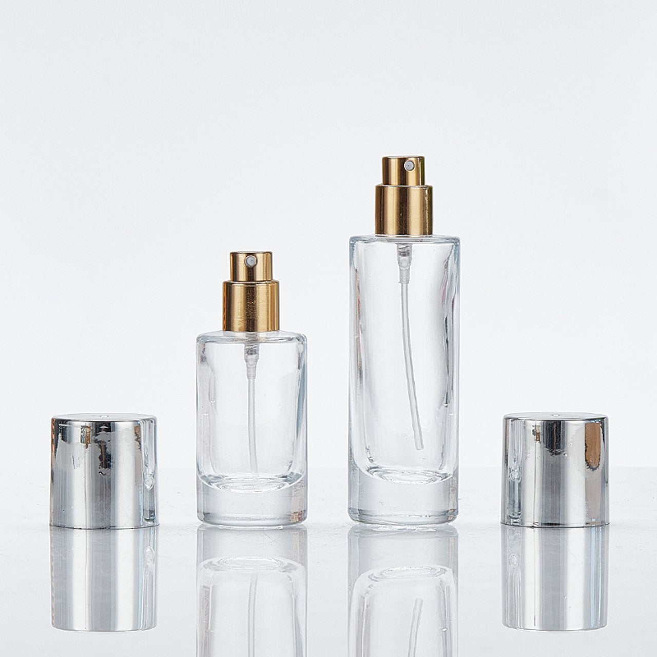 Cylindrical perfume bottle