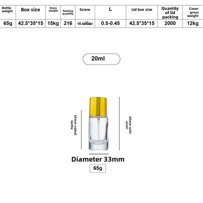 Cylindrical perfume bottle