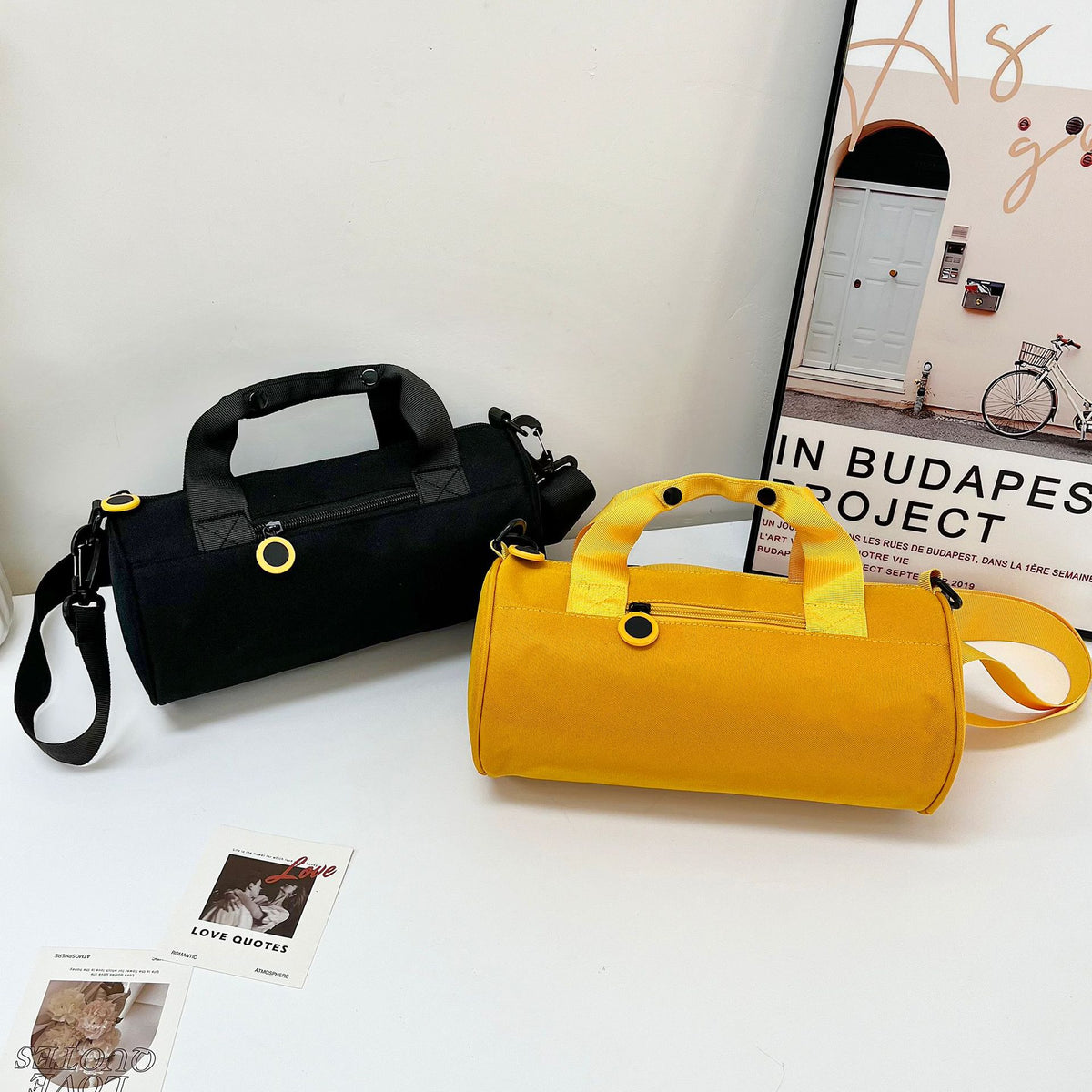 Cylindrical-Shape Travel Bag