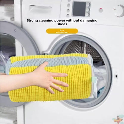 Cylindrical Shoe Washing Bag Laundry Protector