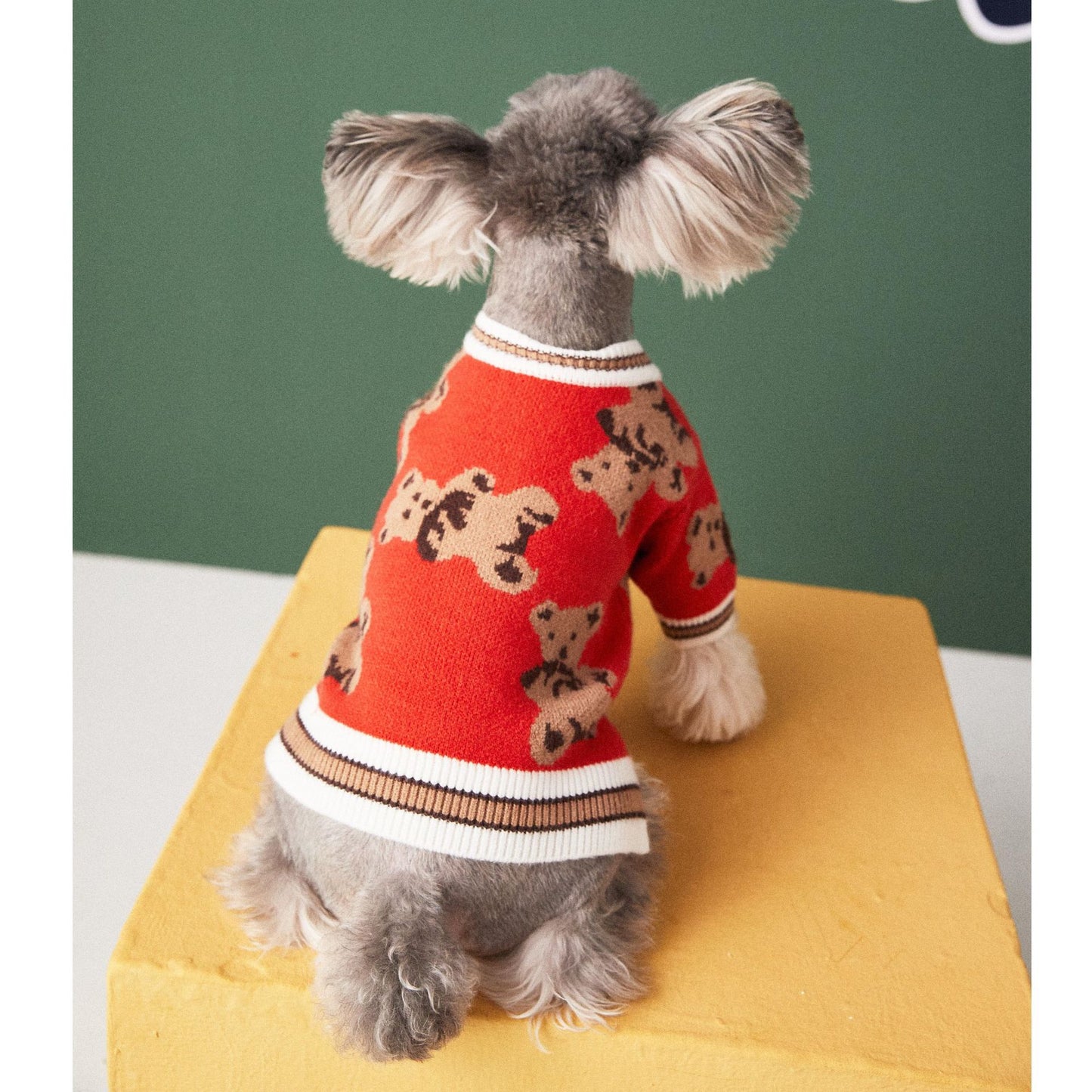 Dog & Cat Sweater – Preppy Style V-Neck Striped Vest for Pets