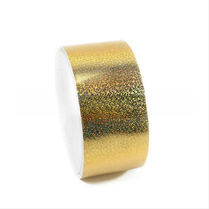 50 Yards Laser Silver Ribbed Band 75MM Roll Craft Ribbon