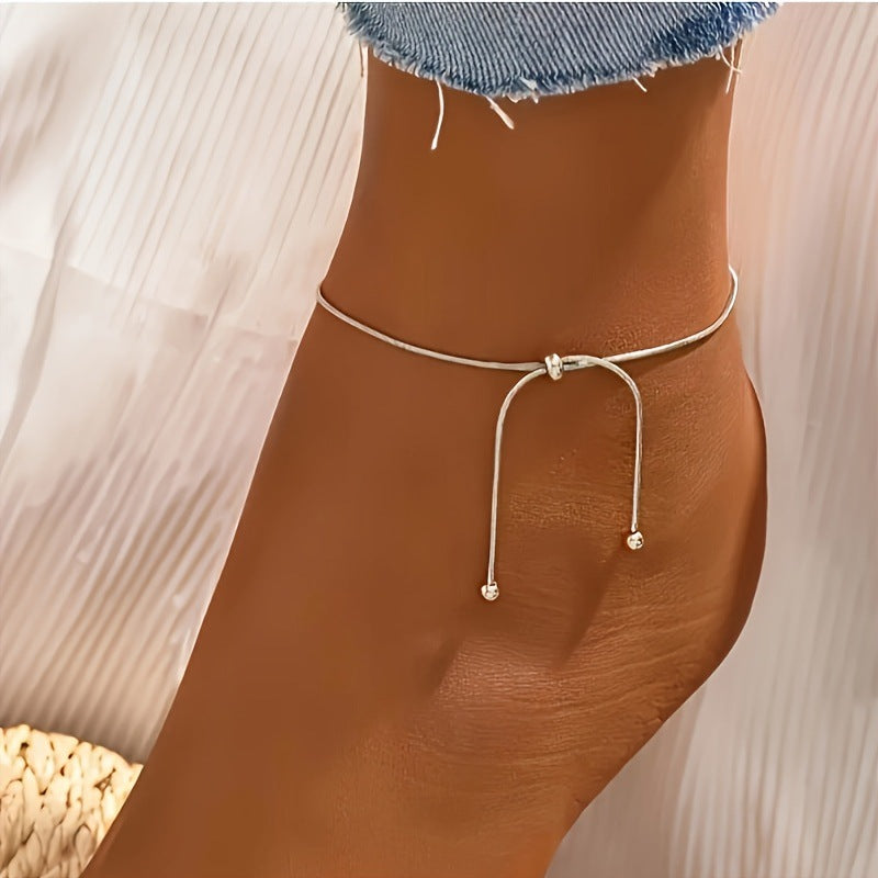 Adjustable Ball Bead Ankle Bracelet Fashion Jewelry Women