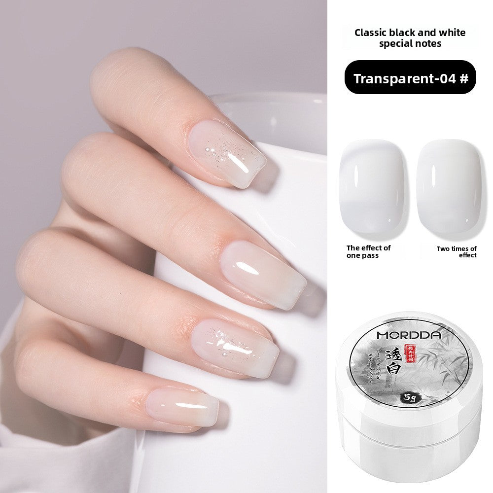 Black and White Nail Polish Glue for Smooth Nail Finish