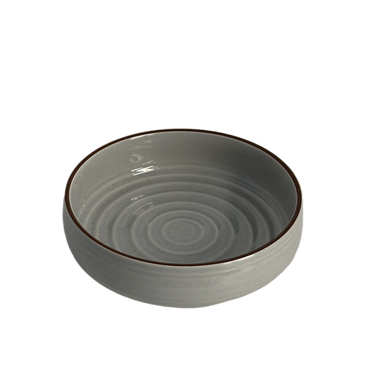 Straight Edge Ceramic Soup Bowl 700ml for Daily Dining