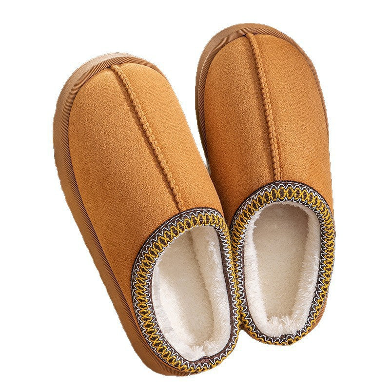 Women's Cotton Lace-Up Slippers Comfortable Daily Home Wear
