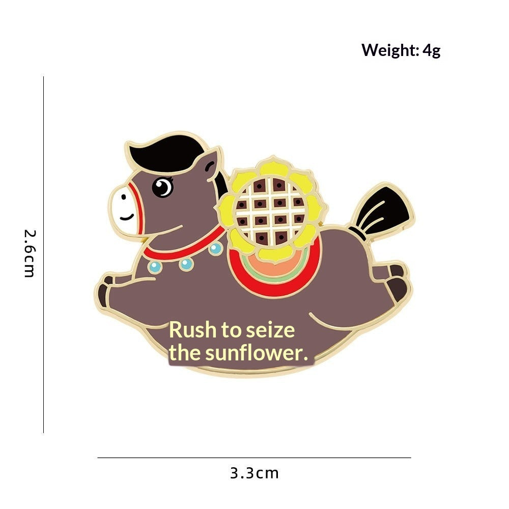 Cute Animal Zodiac Year Gift Brooch Trendy Jewelry Accessory