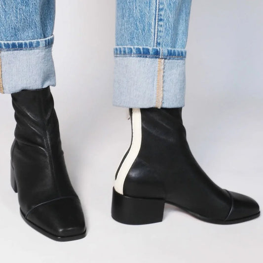 Women's Simple Square Toe Ankle Boots Fashion Style Wear