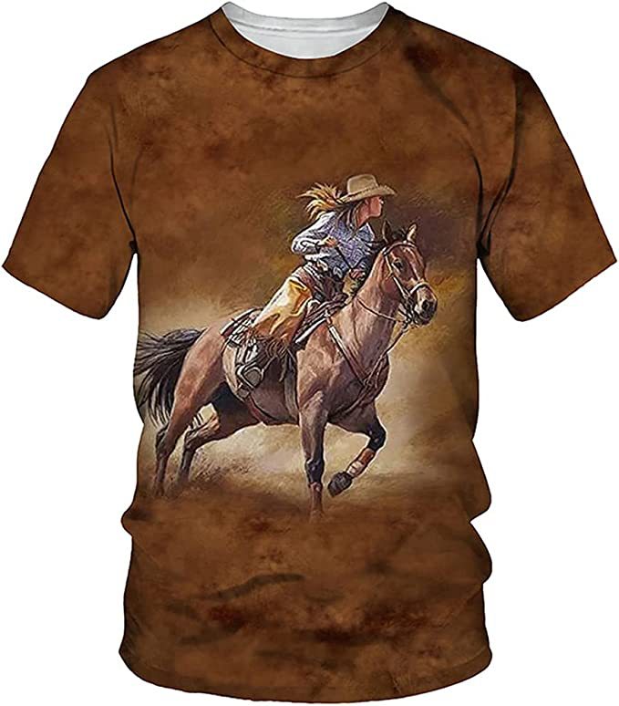 3D Digital Printing Men And Women Loose Fashion Round Neck Short Sleeves T-shirt Global swanky 