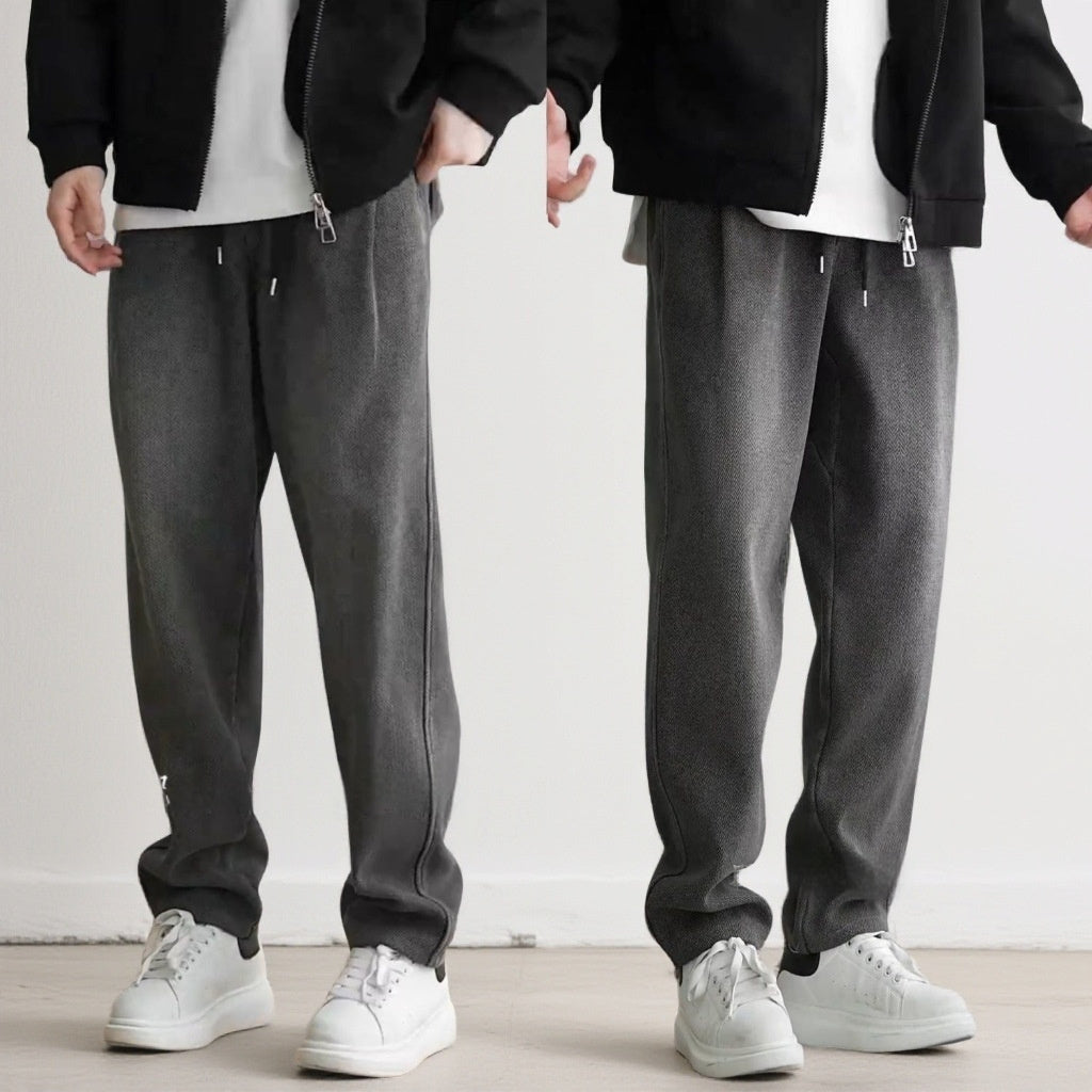 Men's Loose-Fit Retro-Style Jeans for Comfortable Spring Wear