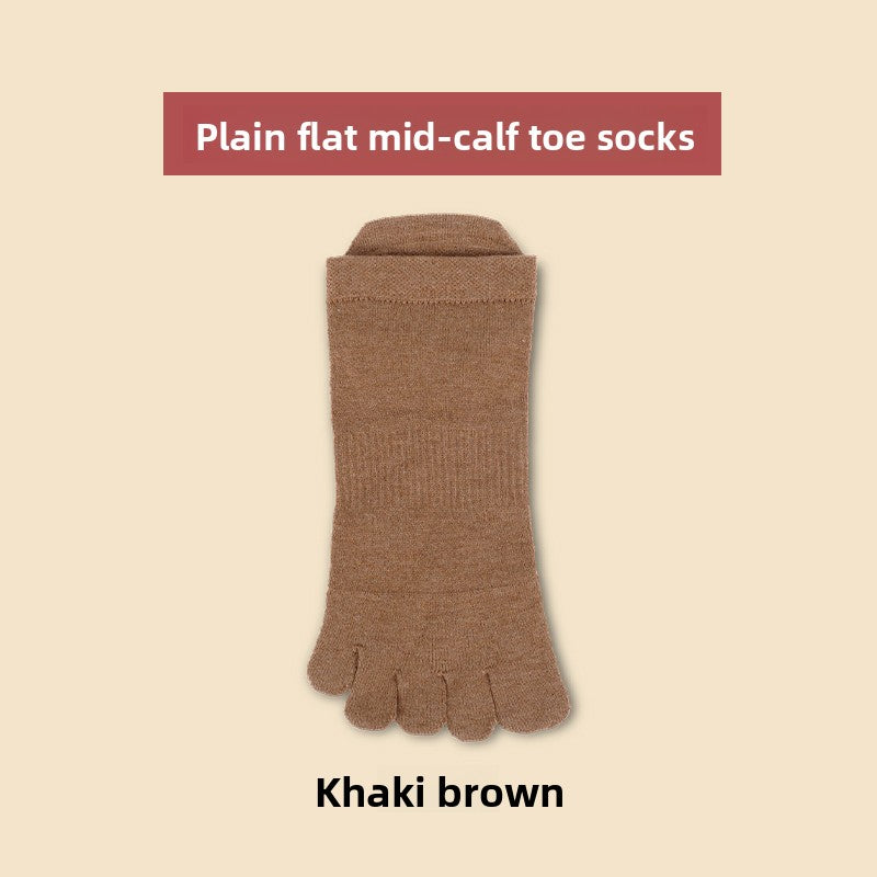 Merino Wool Five-Toe Breathable Socks for Outdoor Comfort