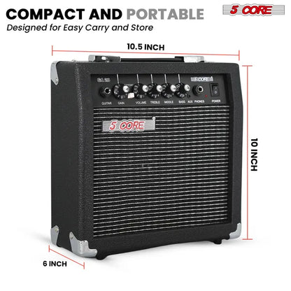 Buy 5 Core 20W Electric Guitar Amp Portable Mini Practice Amplifier