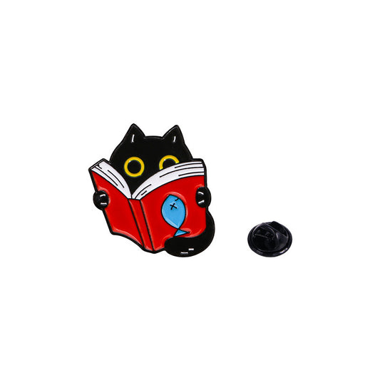 Original Cat-Shaped Oil-Drop Alloy Brooch Stylish Jewelry