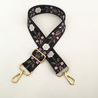 Black Flowers And Plants / Gold Buckle